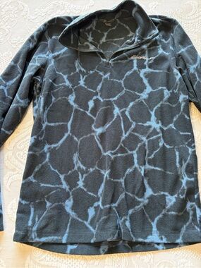 Eddie Bauer Quarter-Zip Fleece Pullover men's small classic fall winter casual